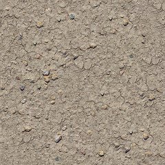 Image showing Cracked Brown Soil. Seamless Tileable Texture.