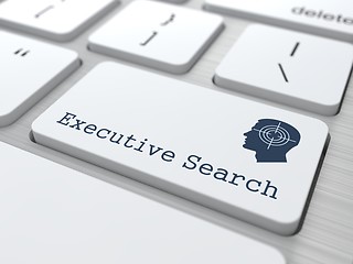 Image showing White Keyboard with Executive Search Button.