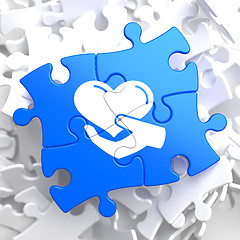 Image showing Puzzle Pieces: Charity Concept.