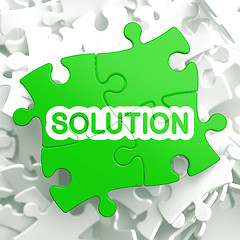 Image showing Solution.  Puzzle Business Concept.