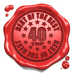 Image showing Top 40 in Charts - Stamp on Red Wax Seal.