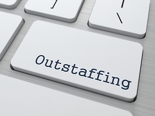 Image showing White Keyboard with Outstaffing Button.