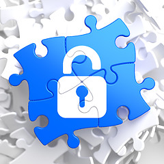 Image showing Puzzle Pieces: Security Concept.