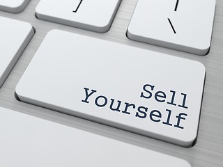Image showing White Keyboard with Sell Yourself Button.