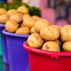 Image showing Potatoes at local market