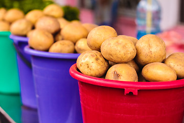 Image showing Potatoes at local market