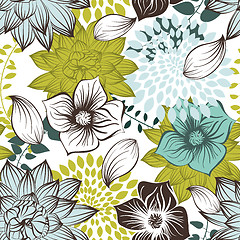 Image showing Seamless floral pattern