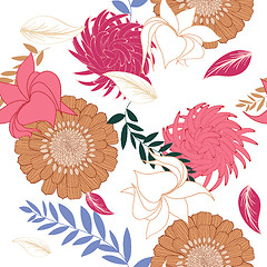 Image showing Seamless floral pattern