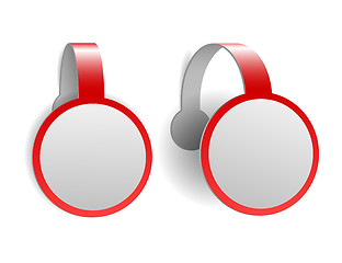 Image showing Red advertising wobblers