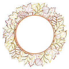 Image showing Autumn banner with leaves.