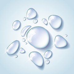 Image showing Transparent water drop