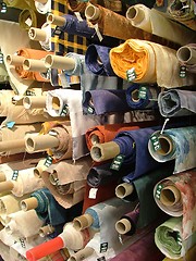 Image showing rolls of fabric