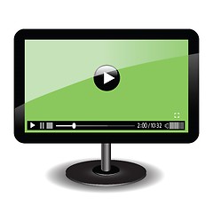 Image showing monitor with web video player