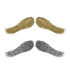 Image showing abstract vintage  mustaches