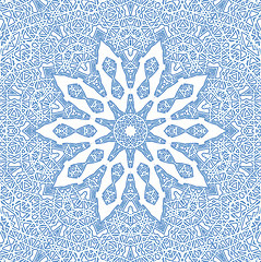 Image showing Abstract blue pattern on white