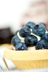 Image showing blueberry cream cupcake