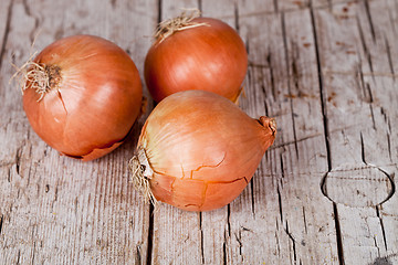 Image showing three fresh onions