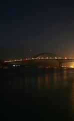 Image showing The TransAmerica Bridge in Panama City at night