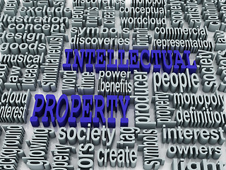 Image showing 3d collage of Intellectual property and related words