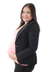 Image showing Pregnant business woman