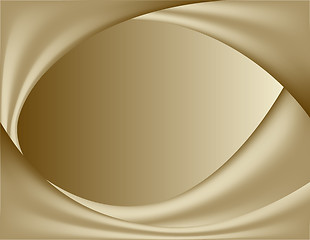 Image showing abstract gold background. wavy folds of silk