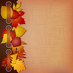 Image showing Autumn cover for an album with photos