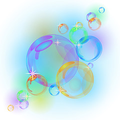 Image showing Abstract bubble vector background