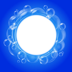 Image showing Blue bubble vector background