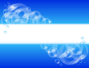 Image showing Blue bubble vector background