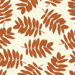 Image showing Seamless pattern with autumn leaves