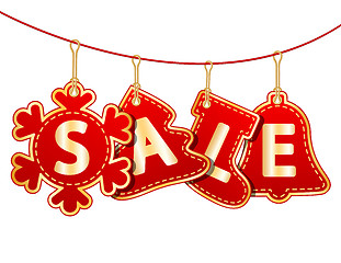 Image showing Christmas Sale Tags