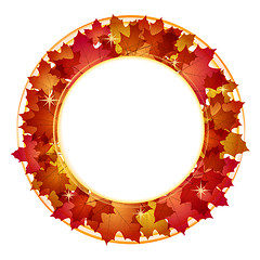 Image showing Autumn banner with leaves.