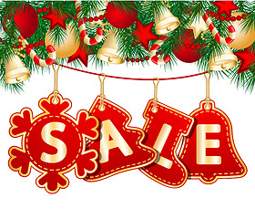 Image showing Christmas Sale Tags