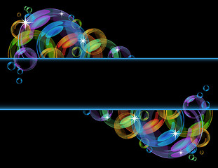 Image showing Colorful bubble vector background