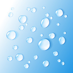 Image showing water drops vector background