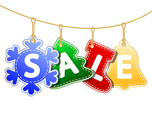 Image showing Christmas Sale Tags