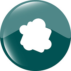 Image showing Glossy cloud web button icon