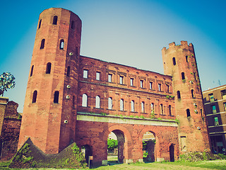 Image showing Retro look Porte Palatine, Turin