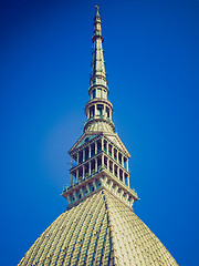 Image showing Retro look Mole Antonelliana, Turin