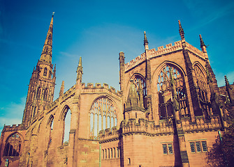 Image showing Retro look Coventry Cathedral