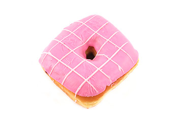 Image showing Pink donut