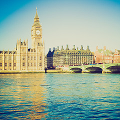 Image showing Vintage look Houses of Parliament London