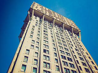 Image showing Retro look Torre Velasca, Milan