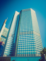 Image showing Retro look European Central Bank in Frankfurt