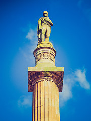 Image showing Retro looking Scott monument, Glasgow