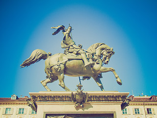 Image showing Retro look Bronze Horse