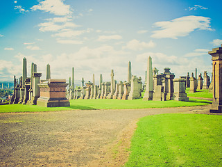 Image showing Retro looking Glasgow necropolis