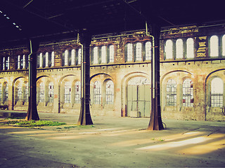 Image showing Retro look Abandoned factory