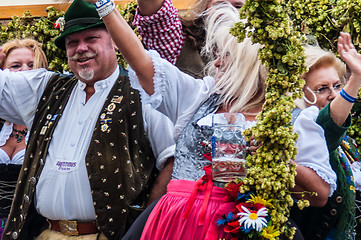 Image showing Parade of the hosts of the Wiesn