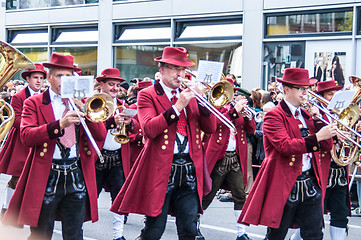 Image showing Parade of the hosts of the Wiesn